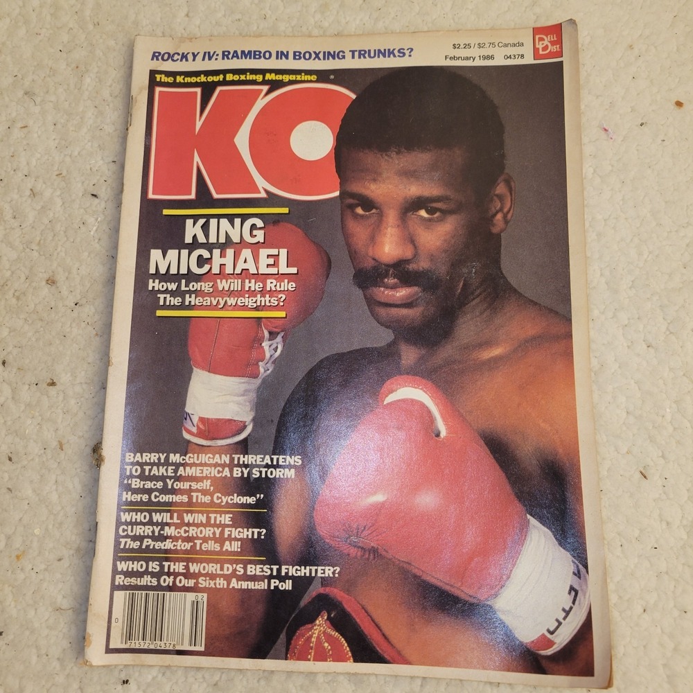 KO Boxing Magazine February‎ 1986 King Michael Cover No Label VG